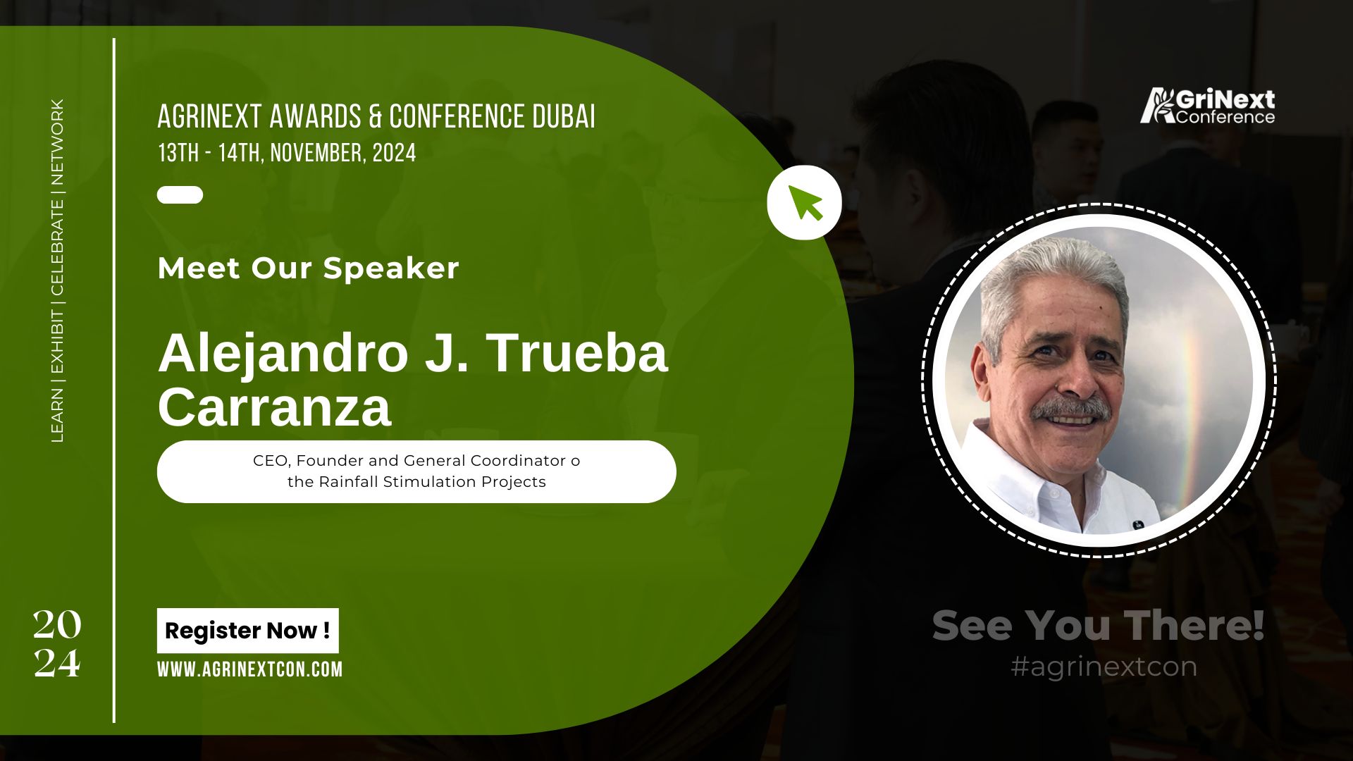 Alejandro J. Trueba Carranza, CEO and Founder of Rainfall, to Speak at AgriNext Conference 2024 in Dubai