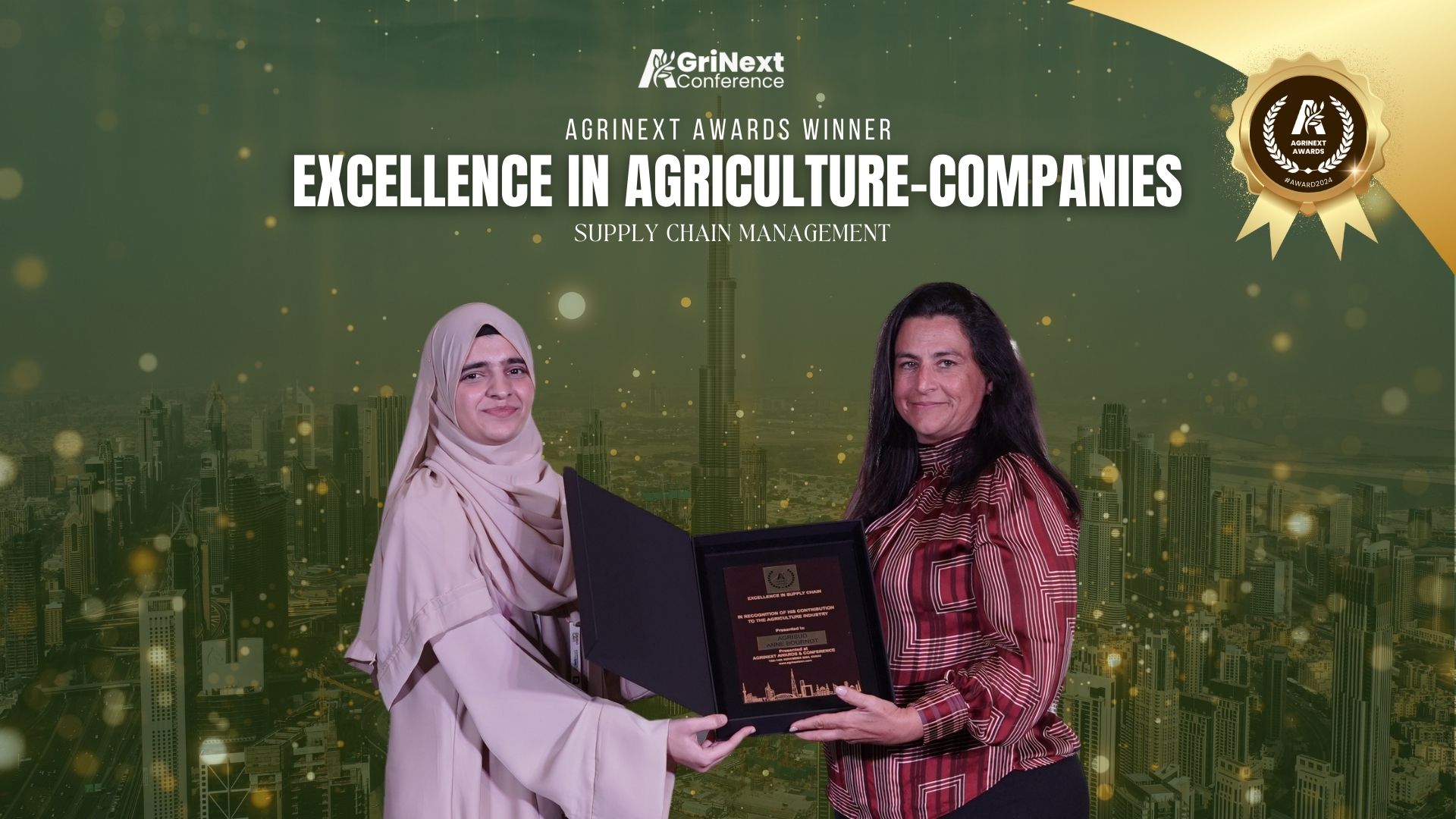 AGRISUD Wins Excellence in Agricultural Supply Chain Management at AgriNext 2024