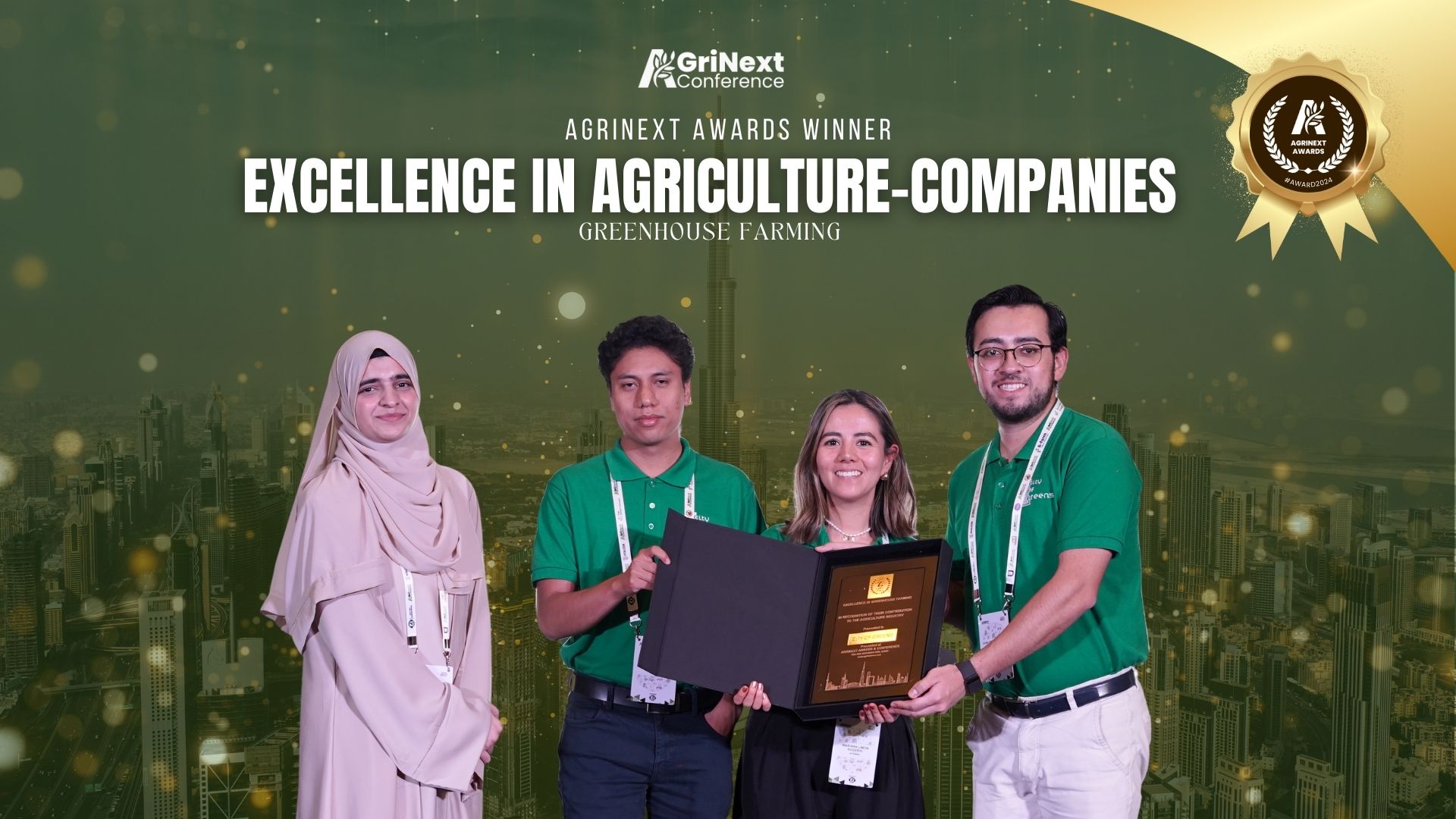City of Greens Honored with Excellence in Greenhouse Farming Award at AgriNext 2024