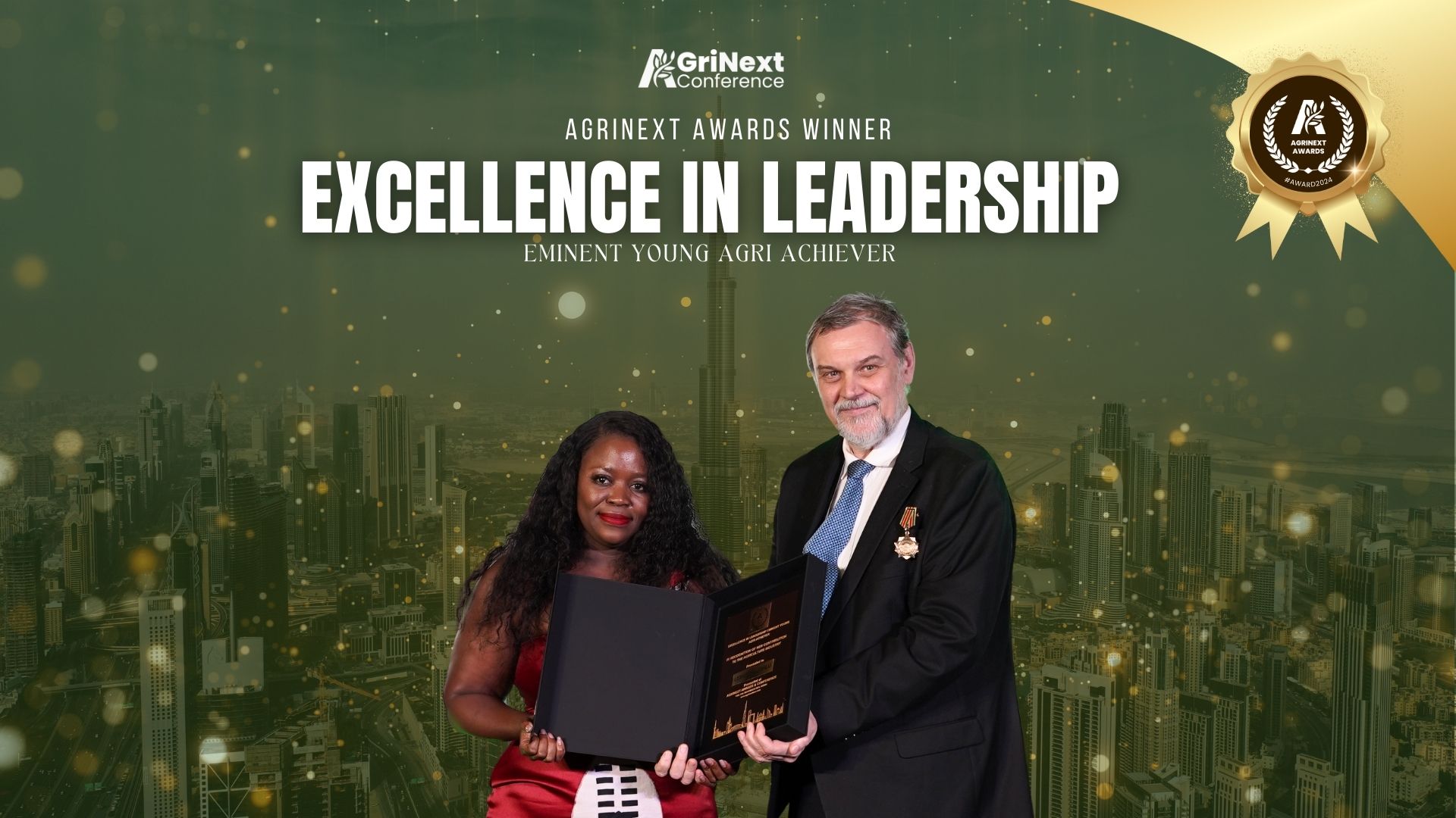 Lebo Dhludhlu Honored with the Excellence in Leadership – Eminent Young Agri Achiever Award