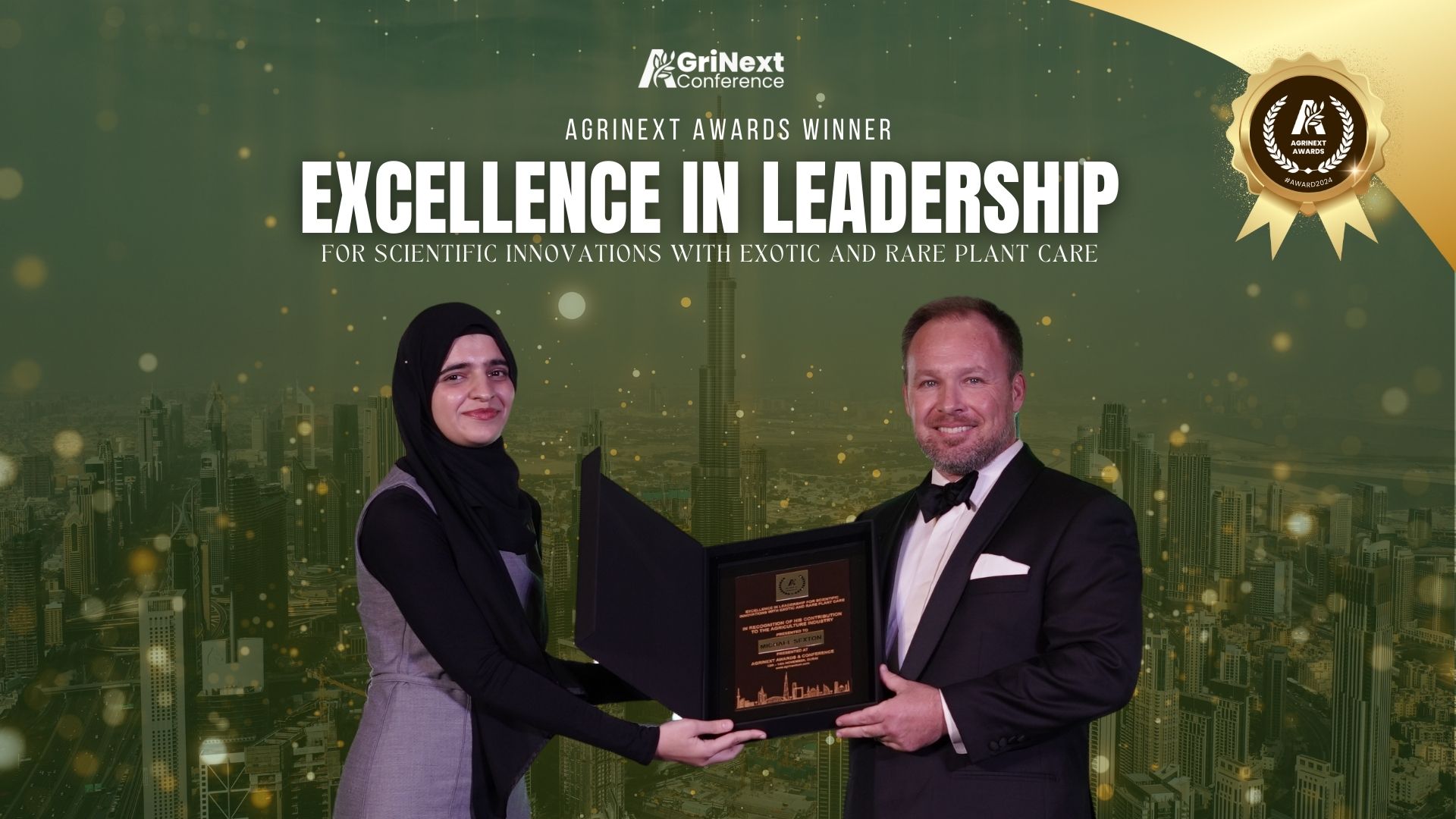 Michael Sexton Honored with the Excellence in Leadership for Scientific Innovations with Exotic and Rare Plant Care