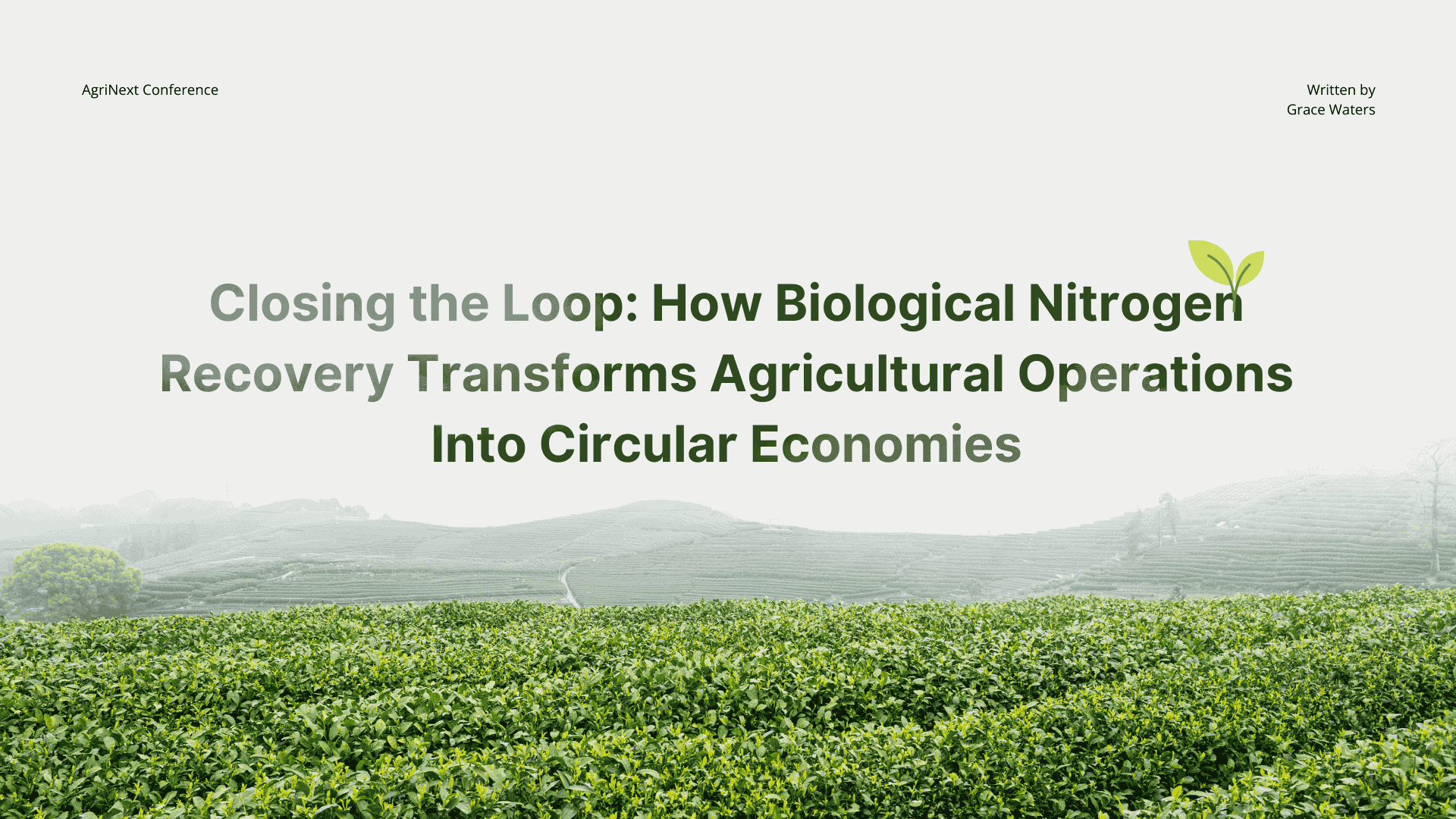 Closing the Loop: How Biological Nitrogen Recovery Transforms Agricultural Operations Into Circular Economies