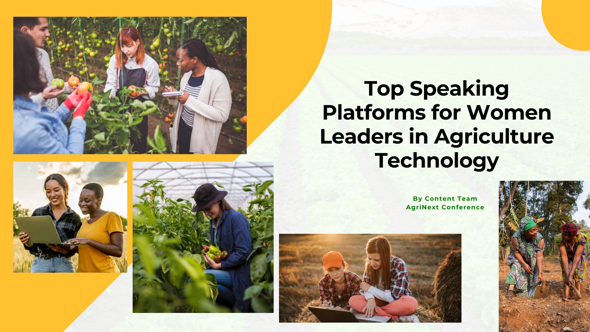 Top Speaking Platforms for Women Leaders in Agriculture Technology