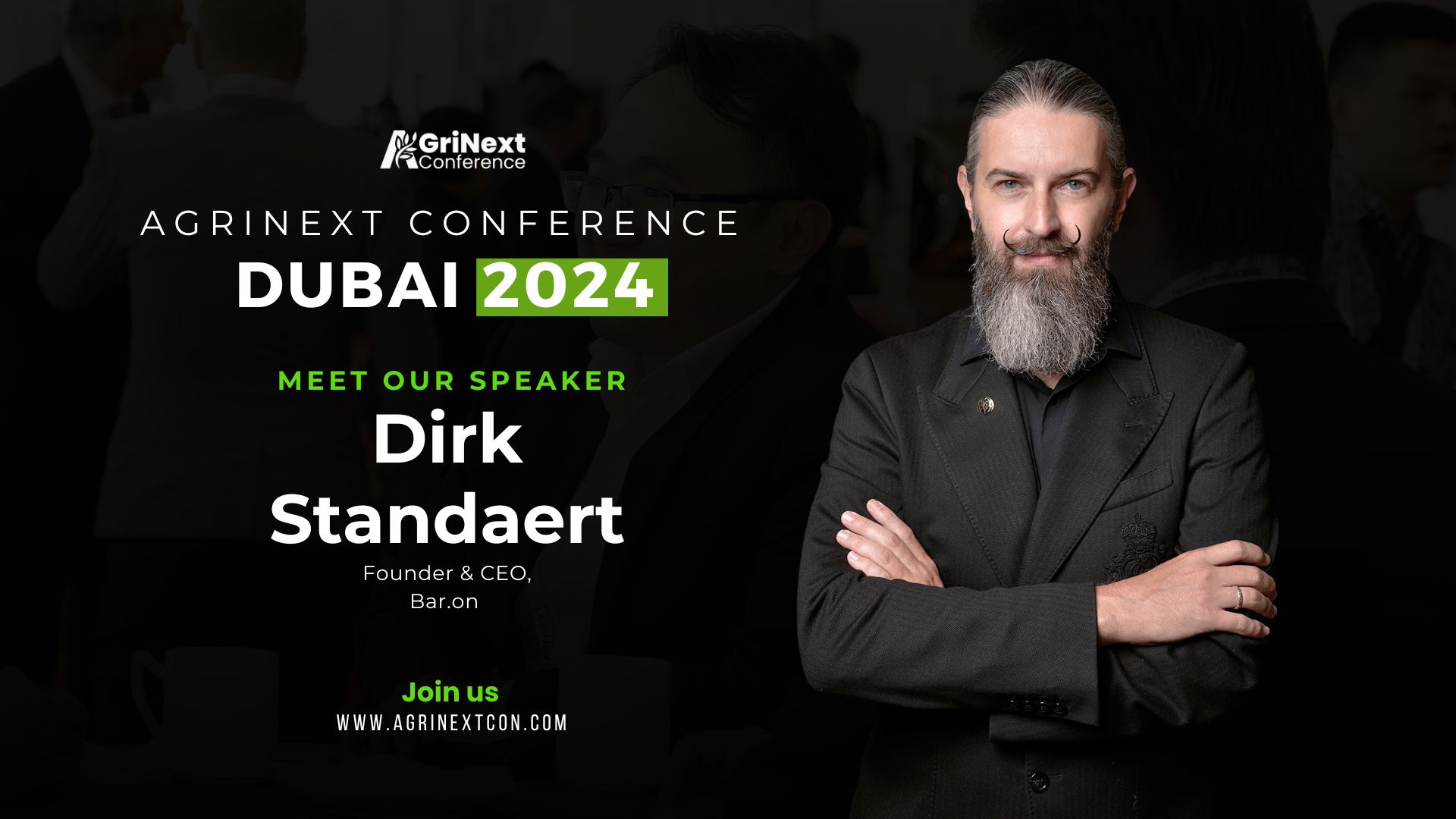 Dirk Standaert, Founder & CEO of Bar.on, to Speak at AgriNext Conference in Dubai