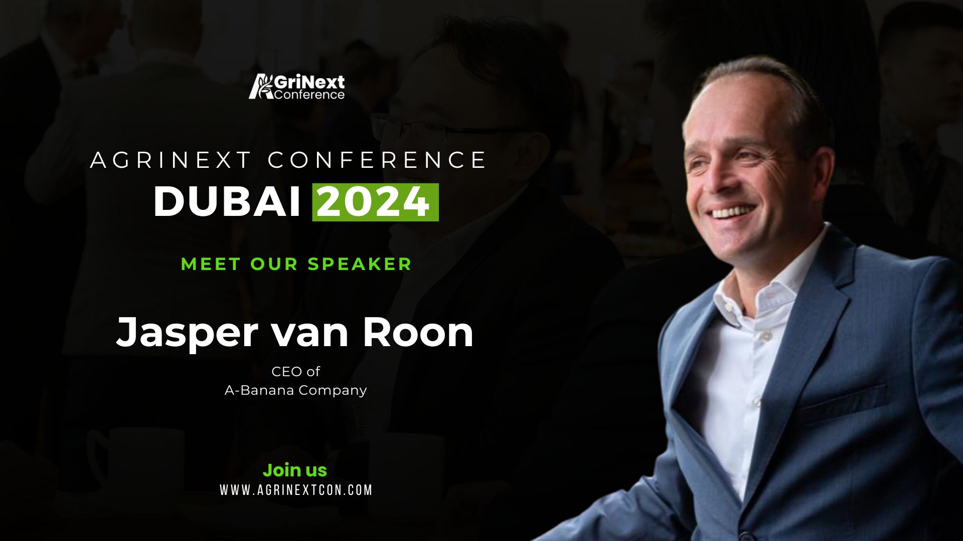 Jasper Van Roon to Illuminate AgriNext Conference with Entrepreneurial Insights