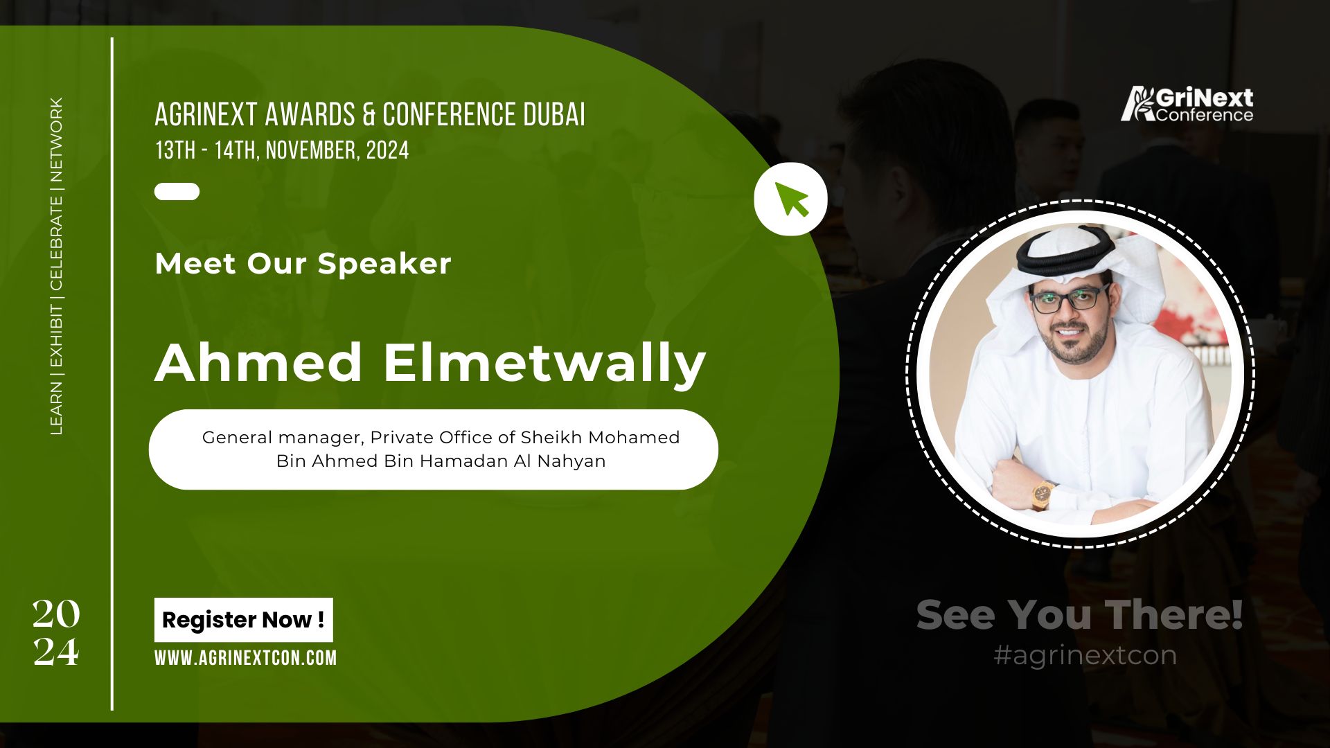 Ahmed Elmetwally to Speak at AgriNext Conference 2024 in Dubai