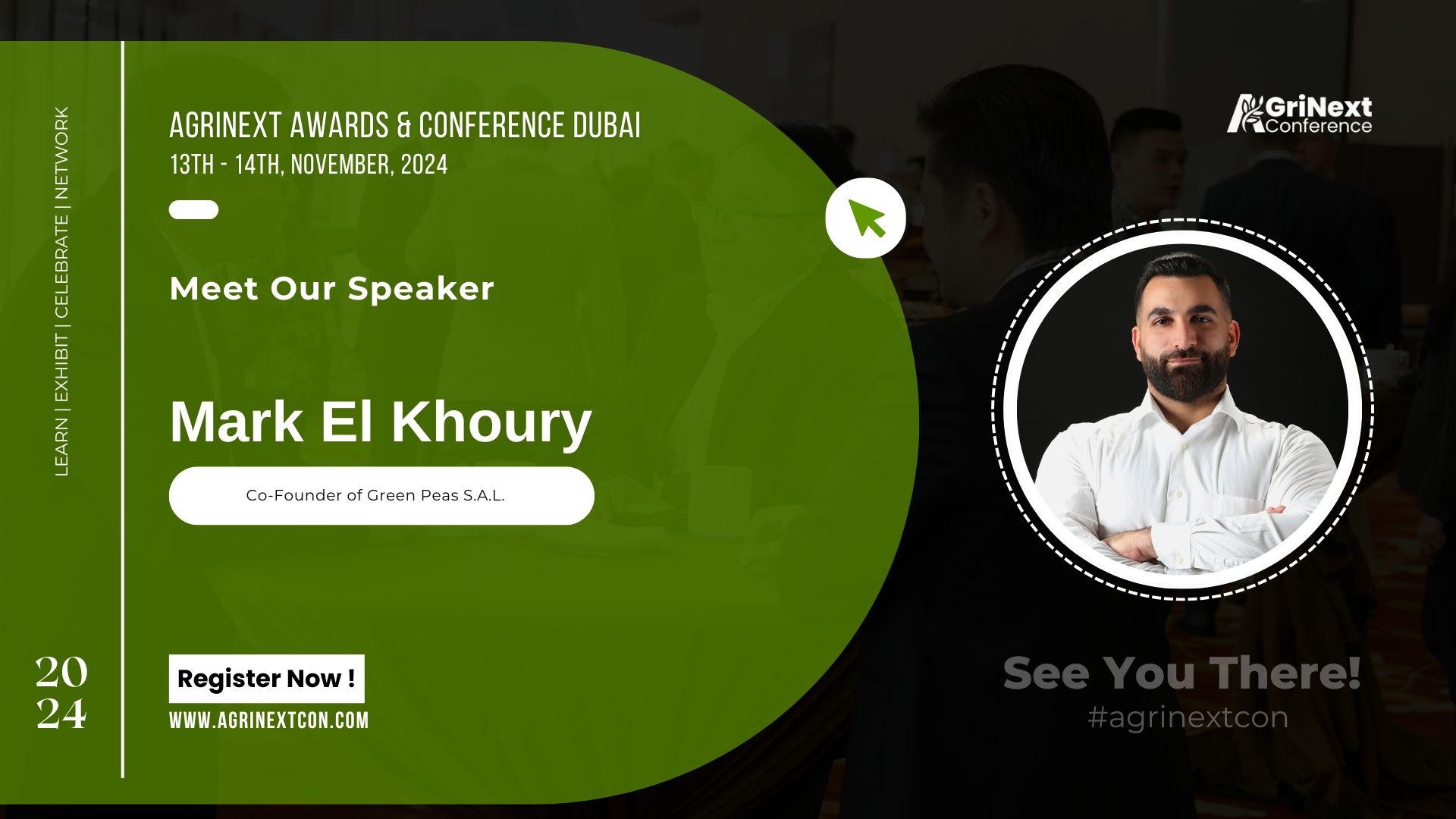 Mark El Khoury of Green Peas S.A.L. to Share Insights on Sustainable Agriculture at AgriNext Conference 2024