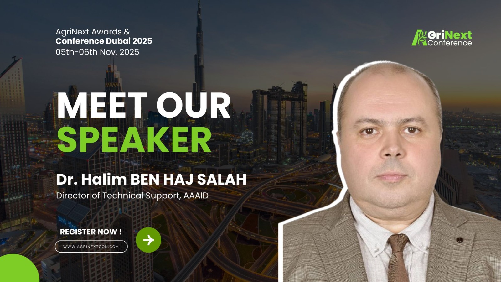 Transforming Agriculture in MENA: Meet Dr. Halim BEN Haj Salah, Our Visionary Conference Speaker